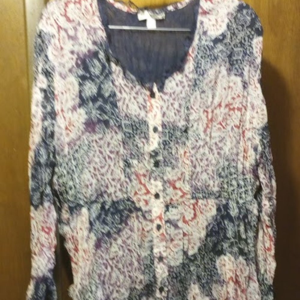Lined Sheer Blouse size XL (18)